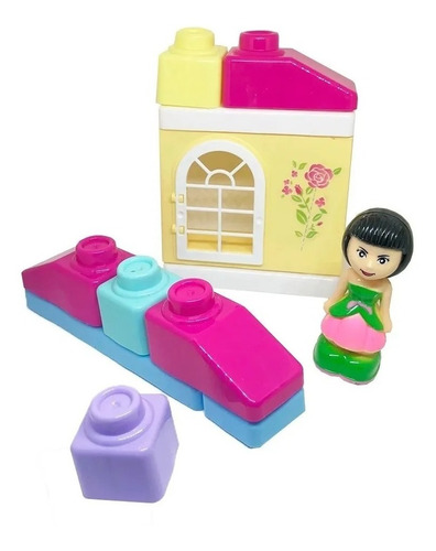 Imagen 2 de 6 de Juego De Construcción Bloques Castillo Princesa C/ Mochila