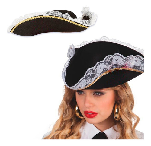 Sombrero Gorro Pirata Corsario Cotillon Disfraz Fiesta X3