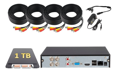 Kit De Dvr Dahua 2mp 4 Ch + 1 Tb - 4 Cables - Eliminador