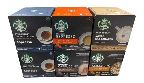 Capsulas  Starbucks X6 Cajas Sabores Surtidos