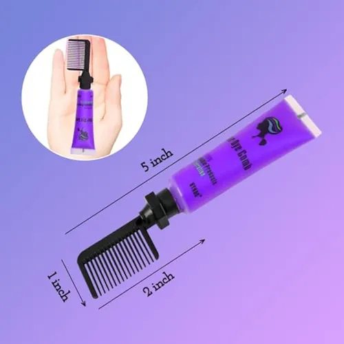 Byhoo Tinte Temporal Morado Para Cabello Oscuro, 3.1 Fl Oz,