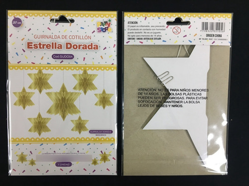 Decoración Esfera Estrella Dorada 20cm