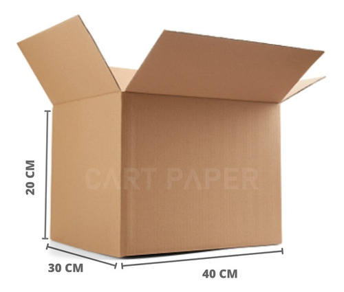 Imagen 1 de 4 de Cajas De Cartón 40x30x20 / Pack 25 Cajas / Cart Paper