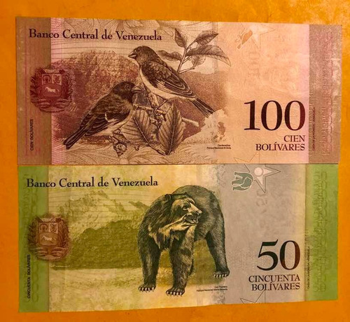 Lote De 5 Billetes De Venezuela (Usado)