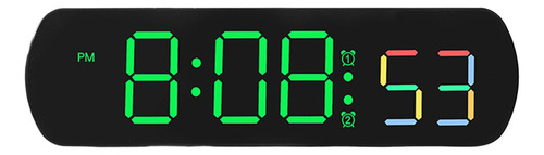 Reloj Electrónico De Escritorio, Reloj Negro Y Verde