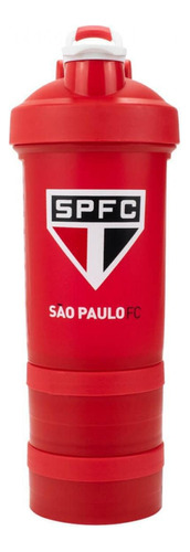 Garrafa Shakeira Mola 2 Compartimentos 500ml-são Paulo Spfc