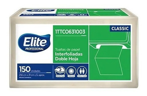 Toalla De Mano Elite Pack X2 Paquetes De 150 Und 