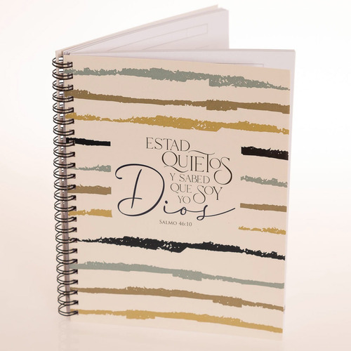 Imagen 2 de 6 de Cuaderno Con Versículo Rayas Neutro