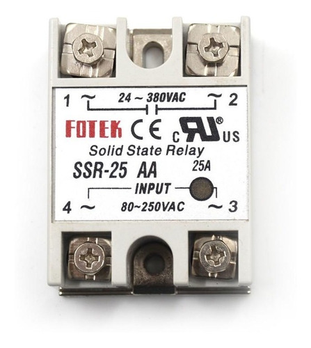 Relé De Estado Solido Fotek Ssr- 25 Amp Ssr Aa