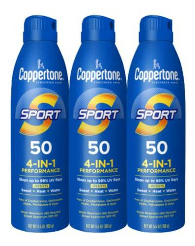 Spray Protector Solar Coppertone Sport Spf 50 5.5oz