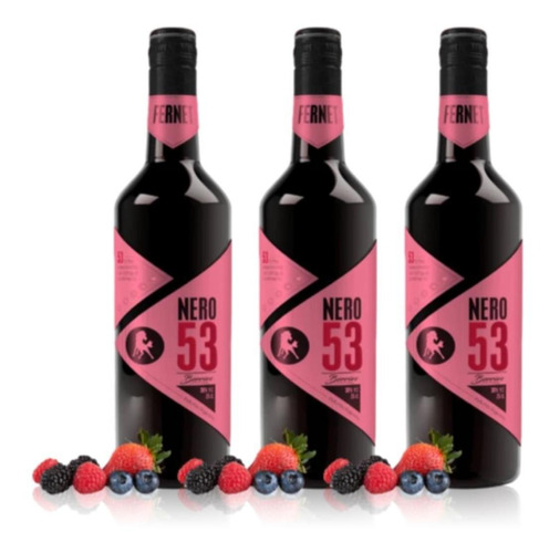 Fernet Nero 53 Berries 750 Ml Premium X3 Fullescabio Oferta