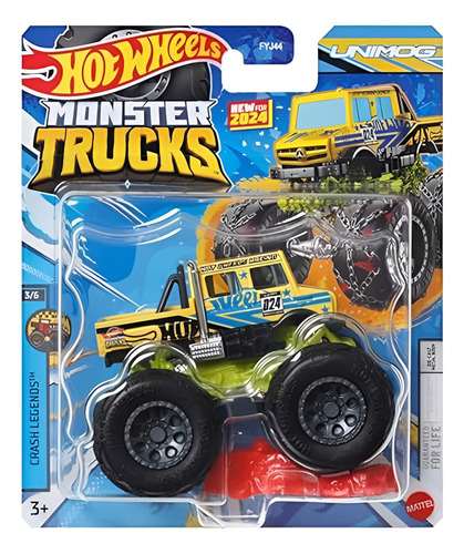 Hot Wheels Monster Truck Crash Legends Unimog - 1:64 Color Amarillo
