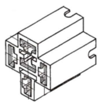 Imagen 3 de 4 de Ficha Conector Porta Relay 5 Vías Macho Bolsa X20u.