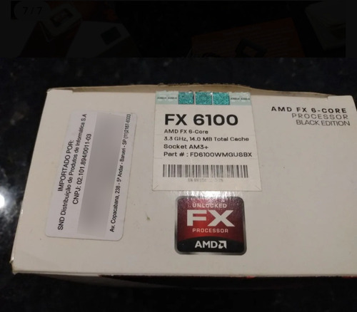 Processador Amd Fx 6100 3.30 Ghz 6 Mb Socket Am3+