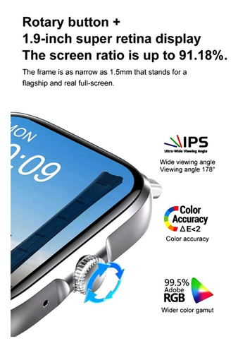 Reloj Inteligente Smartwatch Bluetooth Dt102 1.9 Pulgadas