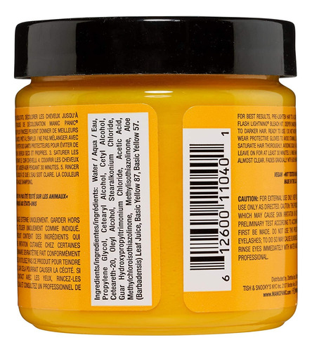 Tinte Para El Cabello Manic Panic Sunshine Yellow Classic Hi