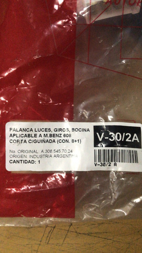 Imagen 3 de 7 de Palanca Luces Giro Y Bocina Mercedes Benz 608 Chevrolet
