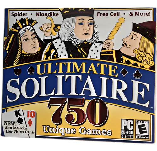750 Solitarios De Cartas Juego Pc En Cd Nuevo De Colección