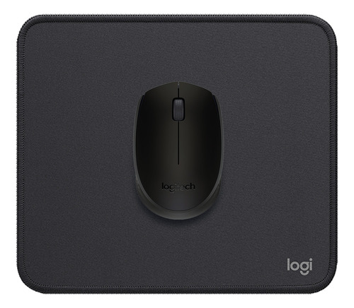 Kit Logitech Mouse Wireless M170 + Mouse Pad Studio Negro