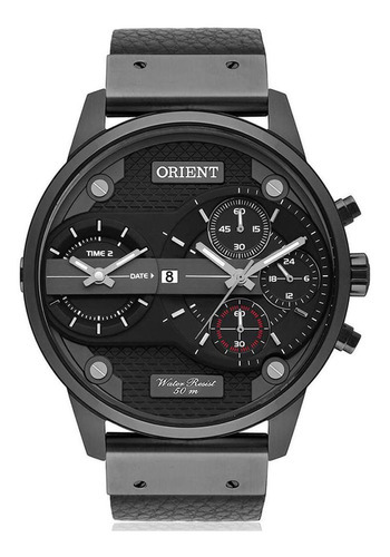 Relogio Orient Masculino Mpsct001 P1px Preto Couro Cronograf