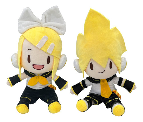 2pcs/set Kagamine Len Rin Muñeca Peluche Juguete Regalo 28cm