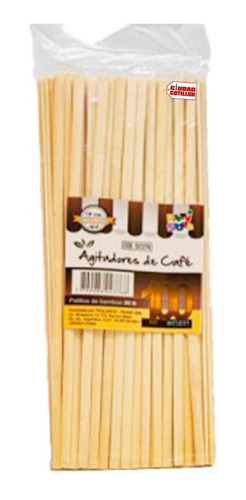 Agitador Café 18cm  X100 Revolvedor Cafetería Bamboo- Cc