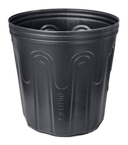 100 Vasos Pote Preto Para Mudas Plastico 1 Litro