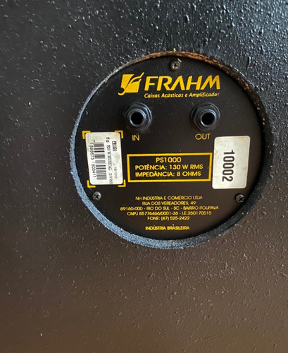 Caixa Acústica Passiva Frahm Ps1000p 130w Novo Mostruario