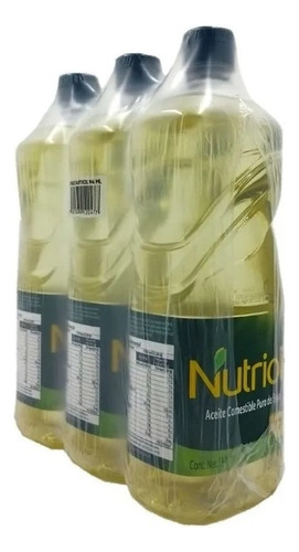 Aceite Comestible Puro De Soya Nutrioli Con 3 Piezas De 946m