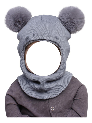 Gorro De Invierno Para Bebé Con Doble Pompón, Gorro Y