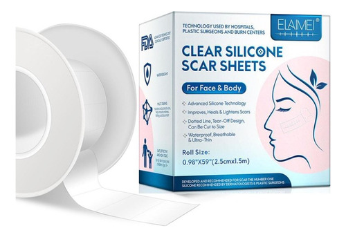 Parche De Silicona Cicatrices Rostro & Cuerpo 2,5cm * 1.5mtr