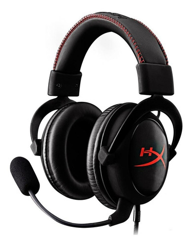 Imagen 1 de 5 de Audífonos gamer HyperX Cloud Core negro y rojo