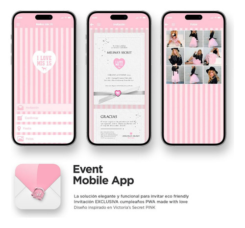 Invitación App 15 Años Web Interactiva Victoria Secret #1