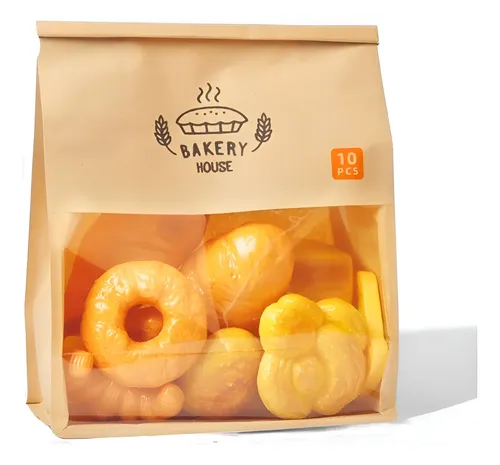 Conjunto Brinquedo De Pães De Faz De Conta Padaria Realista