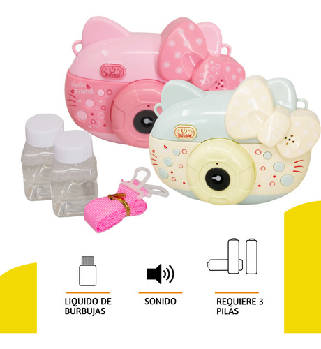 Pack 4 Pz Juguete Camara De Burbujas Para Niños