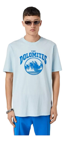 Playera T-shirt Diesel The Dolomites Azul 100% Original