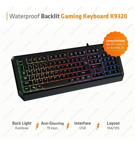 Imagen 2 de 10 de Teclado Gamer Retroiluminado Rgb Meetion Mt-k9320 Premium