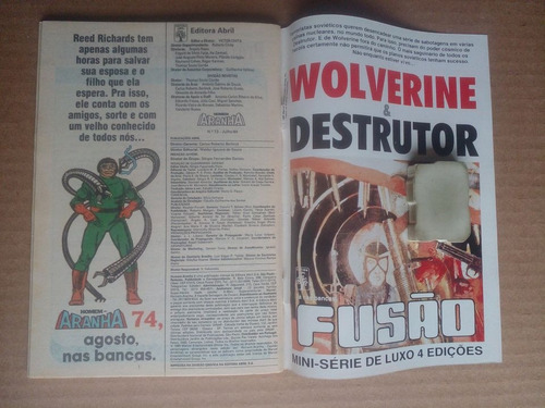 Hq Homem Aranha Nº 73 Editora Abril Formatinho Marvel Quarteto Fantástico Rafinha Gibi