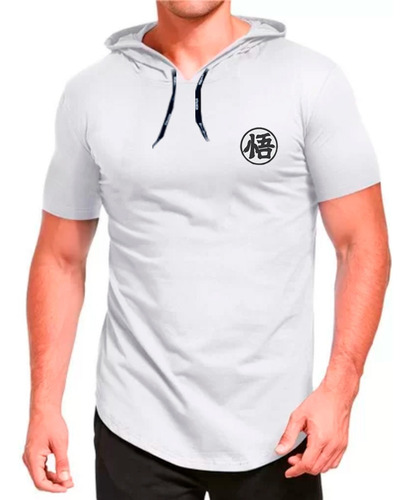 Camiseta Com Capuz Saturo Longline Masculina