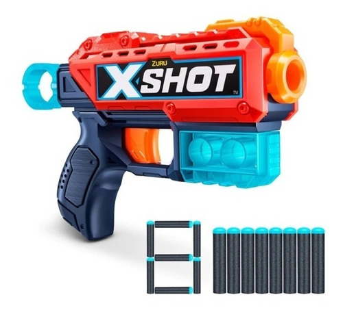 Pistola Lanza Dardos Zuru X-shot Kickback Recoil + 8 Dardos