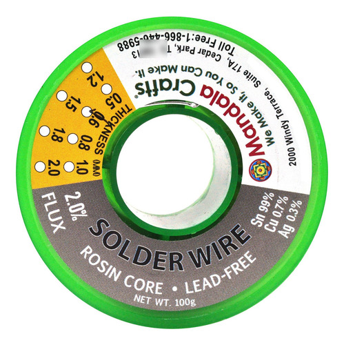 Alambre De Soldadura Sin Plomo Para Electrónica 100 G 0 6 Mm