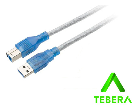 Cabo Usb 3.0 Macho A+b 2m Cristal Tebera