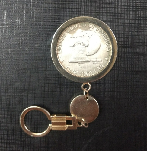 Moneda Un Dólar Eisenhower 1776-1976 Bonito Regalo Llavero (Usado)