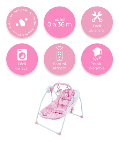 Silla Mecedora Para Bebes Columpio Control Remoto