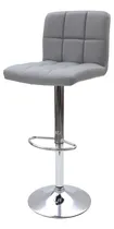 Comprar Kit 2 Banquetas Bancos de Bar Altas Estofada Com Encosto Para Cozinha Americana Bar Balcão Bancada Ilha Giratória Com Regulagem De Altura Gomos Confort Cinza Cadeiras Inc