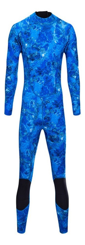 De Buceo De Neopreno 3 Mm Para Hombre Color Azul Camuflaje