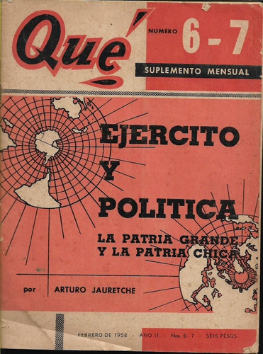 Revista / Que Suplemento Mensual 6-7 / Año 1958 / A18