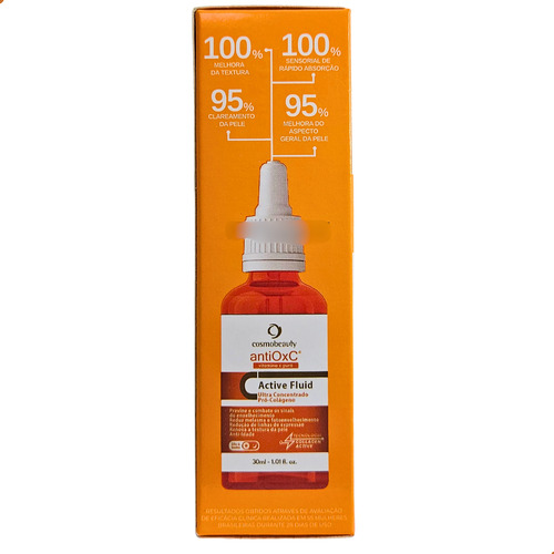 Antiox C Active Fluid Cosmobeauty Vitamina C Antioxidante Todo Tipo De Pele Dia/noite