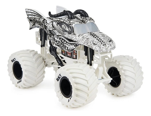 Camioneta Monster Jam Dragon Blanco 1:24 Con Suspension