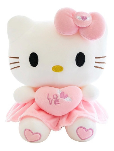 Peluche Hello Kitty, 40 Cms. Love. Gato. Muñecos. Rosa.